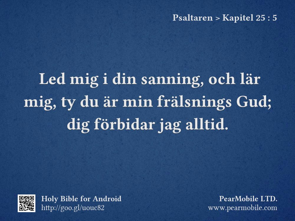 Psaltaren, Kapitel 25:5